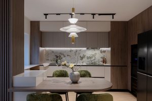 Apartament – Jade — Corp de iluminat, Pardoseală, Masă de Bucătărie și de Mese