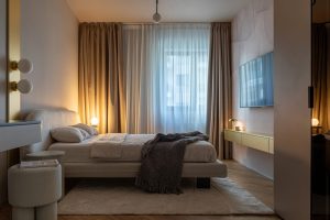 Bold Beige — Dormitor, Pat, Pardoseală